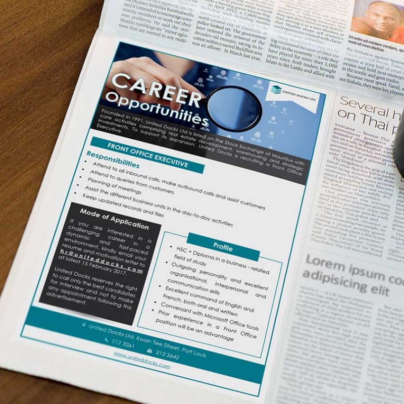 Zethical Ltd - Newspaper ads